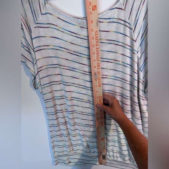 Torrid Size 4 Off Shoulder Multicolor Striped Knit Top – Plus Size 4X - Picture 15 of 16